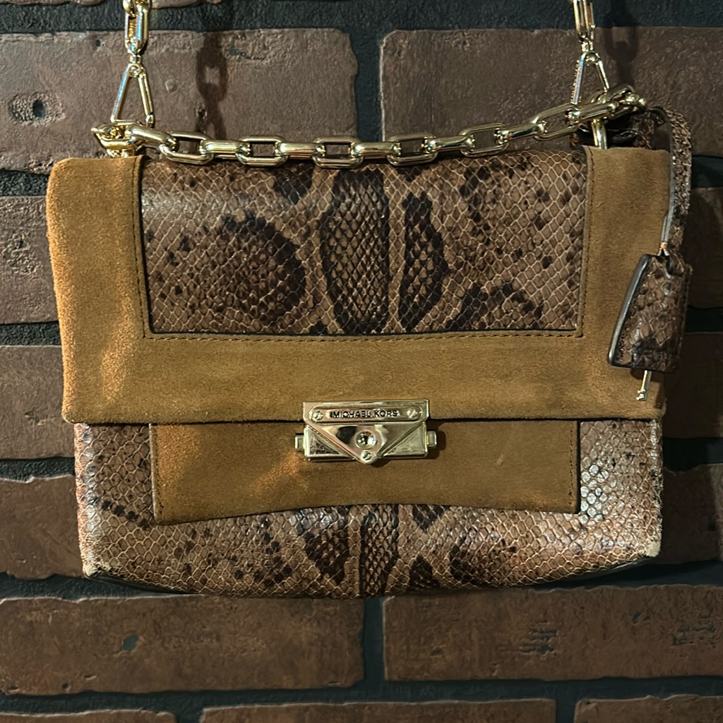 Michael Kors “Cece” Snake Print Shoulder Bag